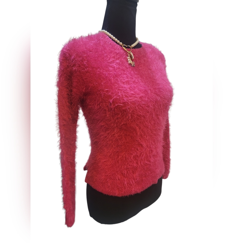 Pink Fuzzy Sweater - Picture 2 of 6